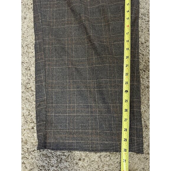 OLD NAVY Taylor High Waist Wide-Leg Pants Trouser Tartan Plaid Brown 3XL 48x30 - Picture 9 of 9